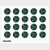 CUSTOM Leaves monogram initiaal Ronde Sticker (Vel)