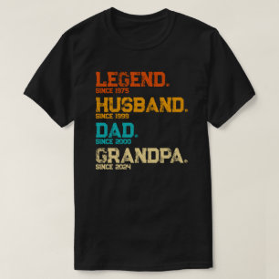 Custom legende man vader opa sinds epische jaren t-shirt