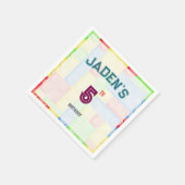 Custom Lego Block Birthday Party Napkins Servet (Hoek)