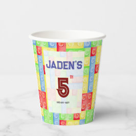 Custom Lego Themed Birthday Party Paper Cups Papieren Bekers