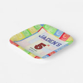 Custom Lego Themed Birthday Party Paper Plates Papieren Bordje (Gebogen)