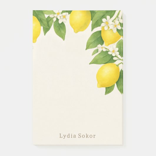 Custom Lemon Orchard 4" x 6" Post-it® Notes (Voorkant)