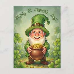 Custom Leprechaun Gnome Happy St. Patrick's Day  Briefkaart