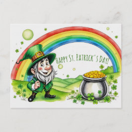Custom Leprechaun Gnome St. Patrick's Day Shamrock Briefkaart
