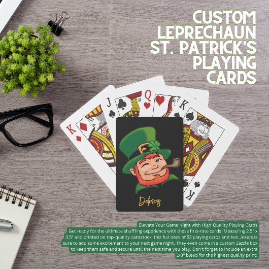 Custom Leprechaun St. Patrick's Speelkaarten