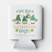 Custom Let the Shenanigans Begin Cute Gnome  Blikjeskoeler (Achterkant)