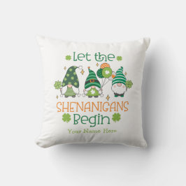 Custom Let the Shenanigans Begin Festive Gnomes Kussen