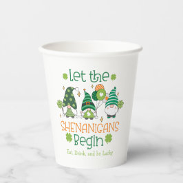 Custom Let the Shenanigans Begin Gnome Party Papieren Bekers