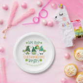 Custom Let the Shenanigans Begin Gnome Party Papieren Bordje (Feest)