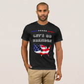 Custom LET'S GO BRANDON Grappige Trump USA vlag T-shirt (Voorkant volledig)