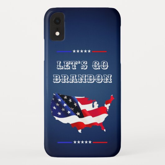 Custom LET'S GO BRANDON Trump 2024 Patriottische V Case-Mate iPhone Case (Achterkant)