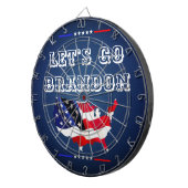 Custom LET'S GO BRANDON Trump 2024 Patriottische V Dartbord (Voorkant Rechts)