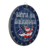 Custom LET'S GO BRANDON Trump 2024 Patriottische V Dartbord (Voorkant Links)