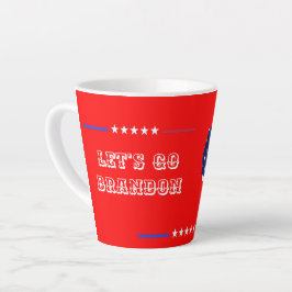 Custom LET'S GO BRANDON Trump 2024 US Flag MAGA Latte Mok
