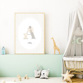 Custom Letter A Nursery Wall Art – Baby Name Print
