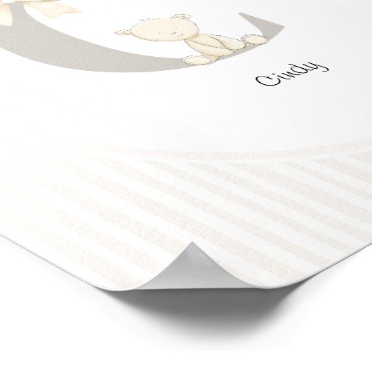 Custom Letter C Nursery Wall Art - Baby Name Print (Hoek)