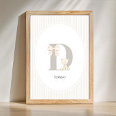 Custom Letter D Nursery Wall Art - Baby Name Print