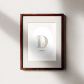 Custom Letter D Nursery Wall Art - Baby Name Print