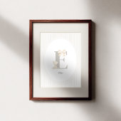 Custom Letter E Nursery Wall Art - Baby Name Print