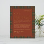 Custom Letter from Santa for Kids Christmas Plaid (Staand voorkant)