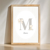Custom Letter M Nursery Wall Art – Baby Name Print