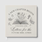 Custom Letters to the Bride Book Book Theme Bridal Gastenboek (Voorkant)