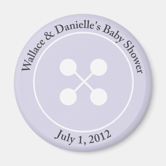 Custom Leuk als een Button Baby shower Magnet Favo (Voorkant)