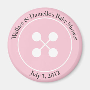 Custom Leuk als een Button Baby shower Magnet Favo