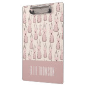Custom Leuk Dier Roze Bunny Patroon Klembord (Links)