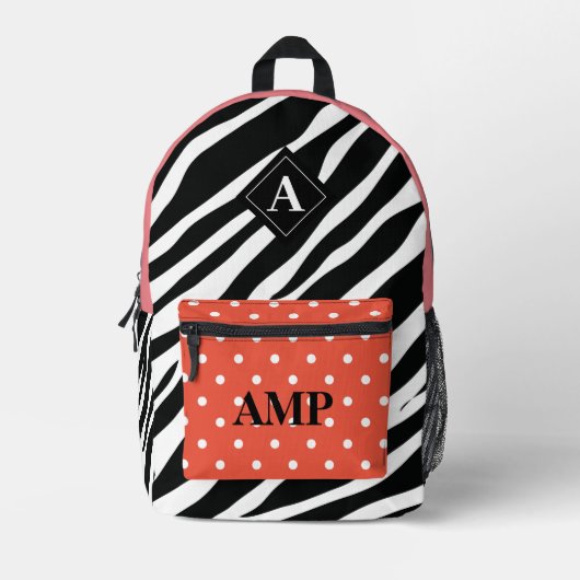 Custom Leuk en kleurrijk ontwerp gemengd patroon Bedrukte Rugzak (Voorkant)