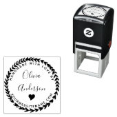 Custom Leuk Hart Ronde Handgemaakt Met Liefde Door Zelfinktende Stempel (In situ)