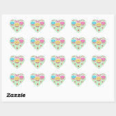 Custom Leuk Verjaardags Meisje Kawaii Cupcakes Sti Hart Sticker (Vel)