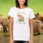 Custom Leuke Capybara Capy Baby mama om te zijn T-shirt