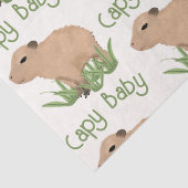 Custom Leuke Capybara Pun Baby Boy Tissuepapier (Detail)