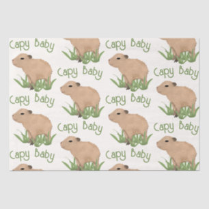 Custom Leuke Capybara Pun Baby Boy Tissuepapier