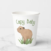 Custom Leuke Capybara Pun Capy Baby Illustratie Papieren Bekers (Achterkant)