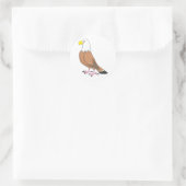 Custom Leuke Eagle Cartoon Ronde Sticker (Tas)