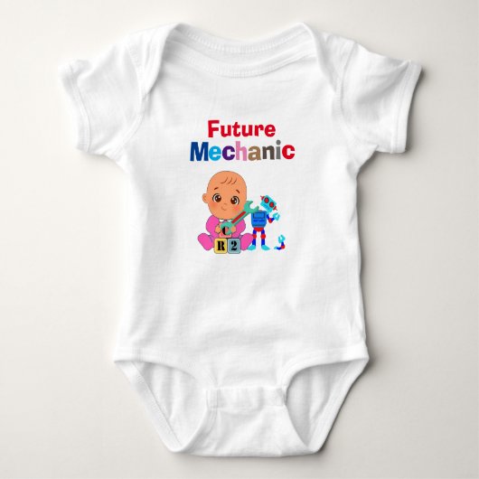 Custom Leuke Grappige Baby Toekomst Chemist Genius Romper (Voorkant)
