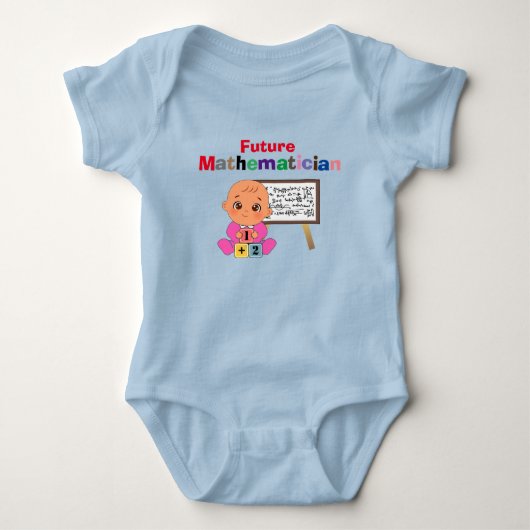 Custom Leuke Grappige Baby Toekomstige Wiskunden L Romper (Voorkant)