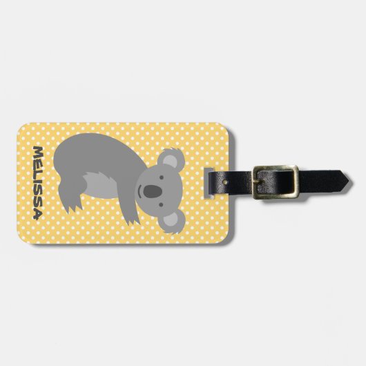 Custom leuke koala beer reizen bagagelabel voor me (Voorkant horizontaal)
