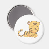 Custom Leuke lachende Cartoon Baby Tijger Cub Magneet (Voorkant / Achterkant)