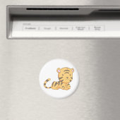 Custom Leuke lachende Cartoon Baby Tijger Cub Magneet (Insitu (Vaatwasser))
