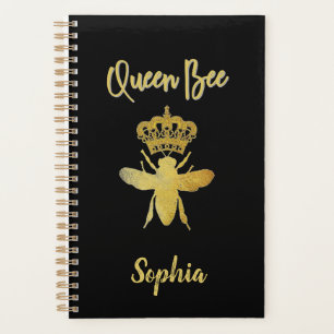 Custom Leuke QUEEN BEE Goud Zwart Niet gedateerd M Planner