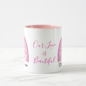 Custom LGBTQ Pride Rainbow Coffee Mug Mok (Midden)