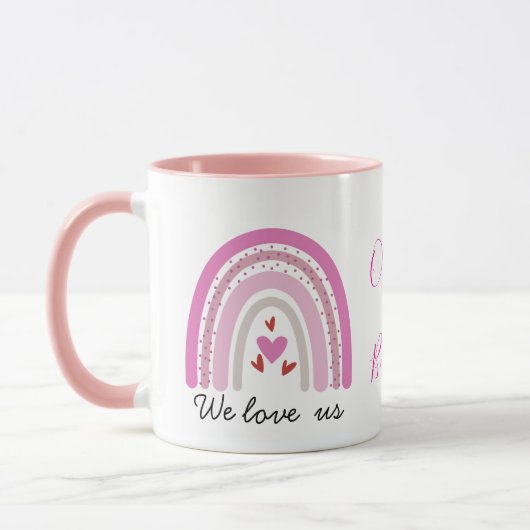 Custom LGBTQ Pride Rainbow Coffee Mug Mok (Links)