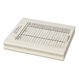 CUSTOM Library Card- Old School Wood Art Stamp Rubberstempel