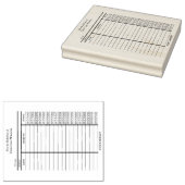 CUSTOM Library Card- Old School Wood Art Stamp Rubberstempel (Gestempeld)