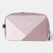 Custom Licht Pastel Stoffig Roos Mauve Blush Roze Toilettasje (Voorkant)