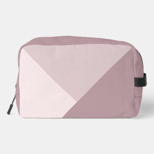 Custom Licht Pastel Stoffig Roos Mauve Blush Roze Toilettasje (Achterkant)