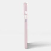 Custom licht zacht stoffig Roos blush roze gekleur iPhone Hoesje (Linkerkant)